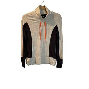 MPG Running Pullover Cowlneck Womens S Pocket Athletic EUC Grey Pink Black